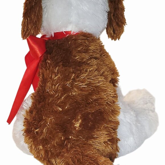 St. Bernard Dog Plush Animal Adventure Brown White Puppy Toy 2010 14" - Picture 4 of 7